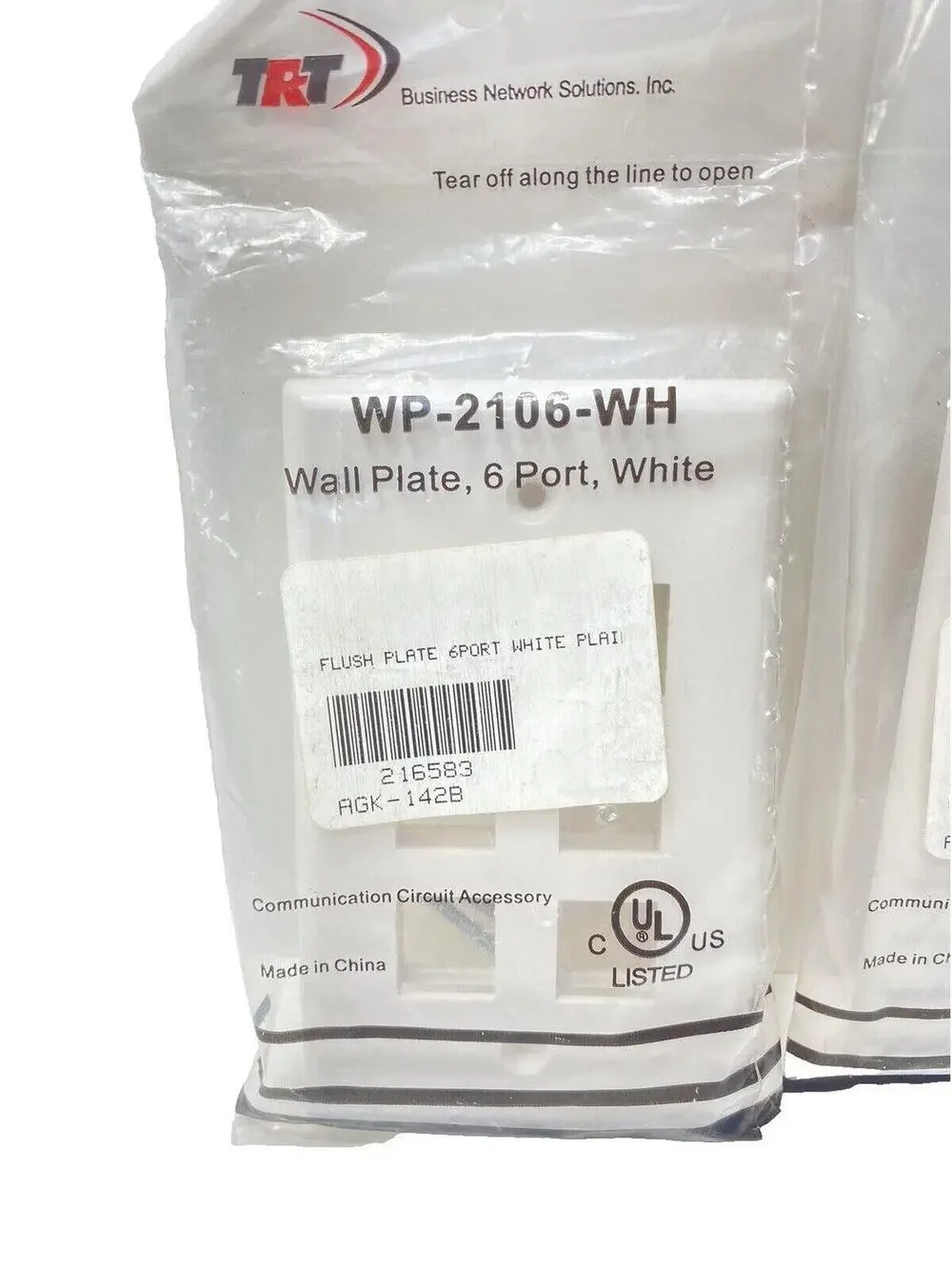 6-Port White Wall Plate WP-2106-WH – 2-Pack Brand New Networking Cover Plates
